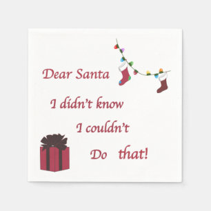 Dear Santa Napkin