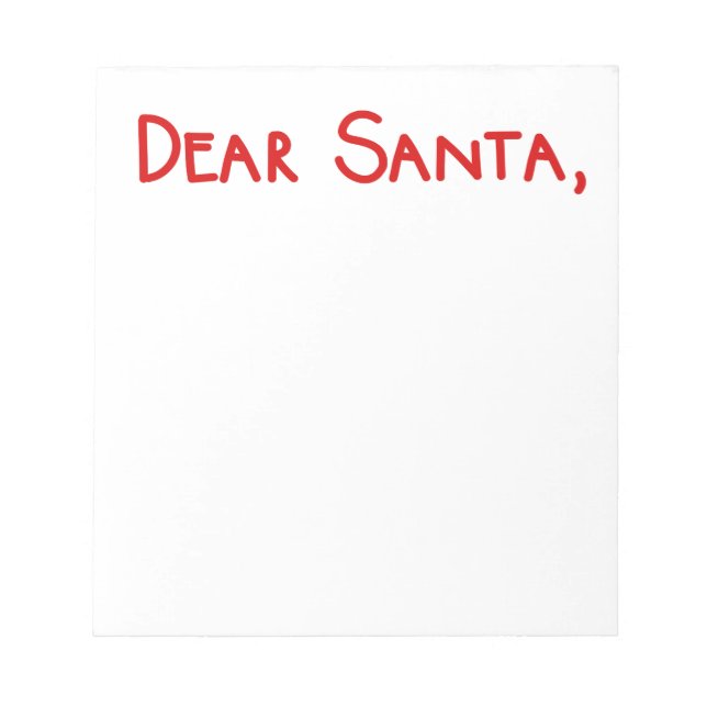 Dear Santa Notepad (Front)