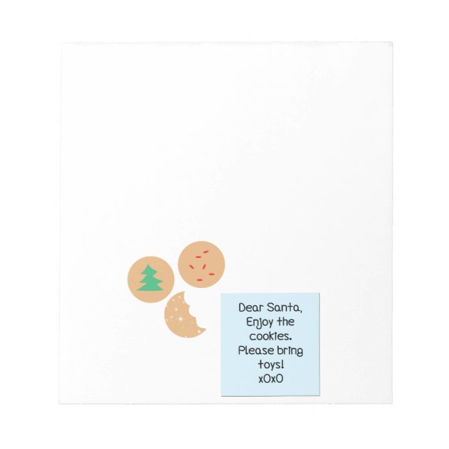 Dear Santa - Please Bring Toys Notepad (Front)