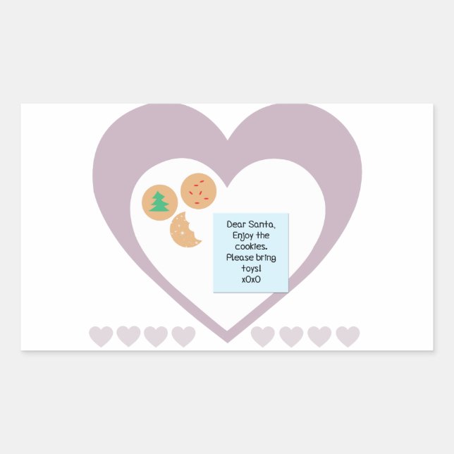 Dear Santa - Please Bring Toys Rectangular Sticker (Front)