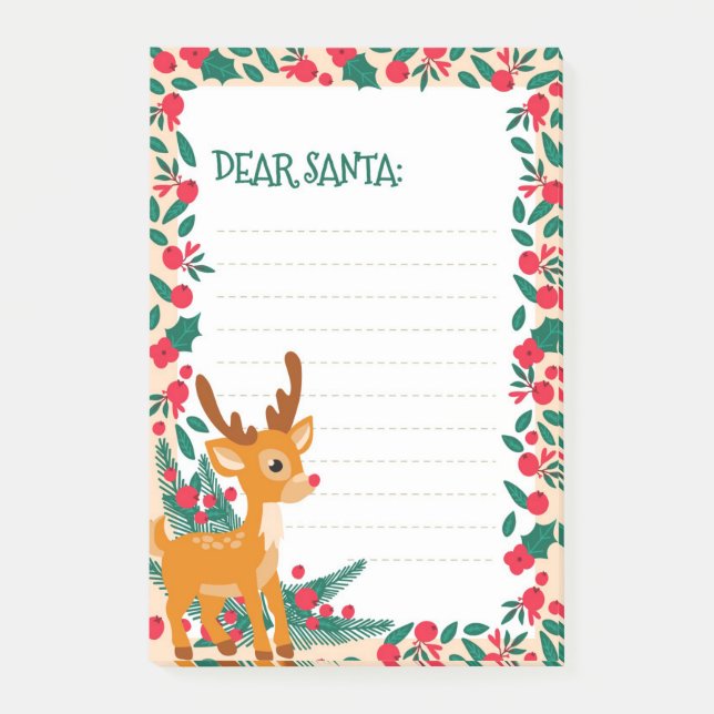 Dear Santa Post-it Notes (Front)
