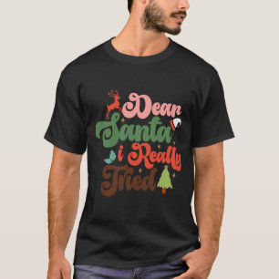 Dear Santa Retro Groovy Christmas Holidays T Shirt