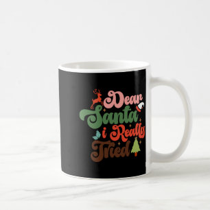 Dear Santa Retro Groovy Christmas Holidays T Shirt Coffee Mug