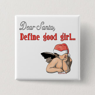 Dear Santa Series 15 Cm Square Badge