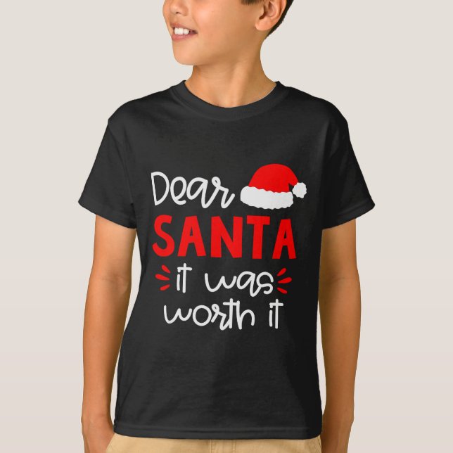 Dear Santa Shirt Funny Matching Family Christmas P (Front)