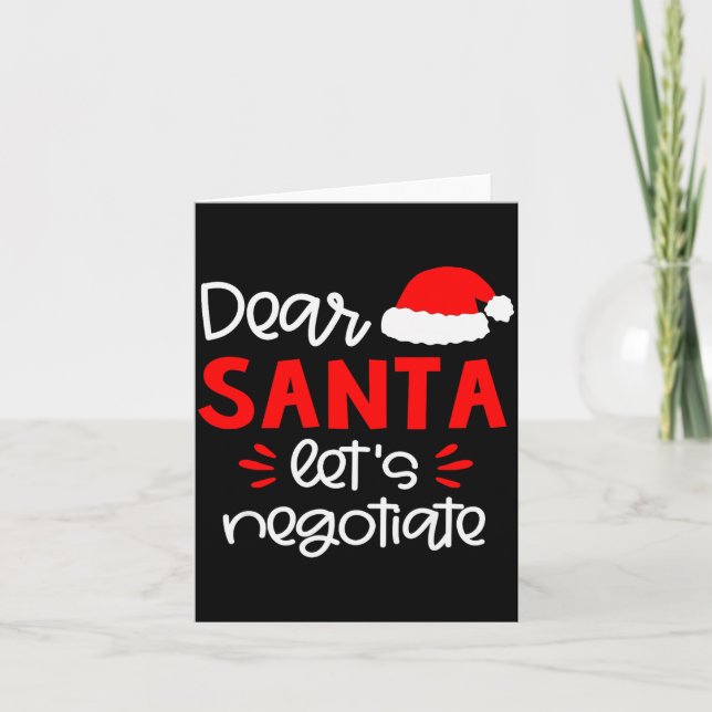 Dear Santa Shirt Funny Matching Family Christmas P Card (Front)