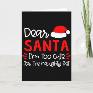 Dear Santa Shirt Funny Matching Family Christmas P Card