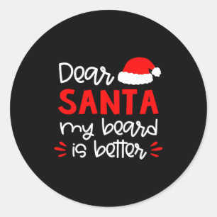 Dear Santa Shirt Funny Matching Family Christmas P Classic Round Sticker