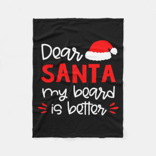 Dear Santa Shirt Funny Matching Family Christmas P Fleece Blanket