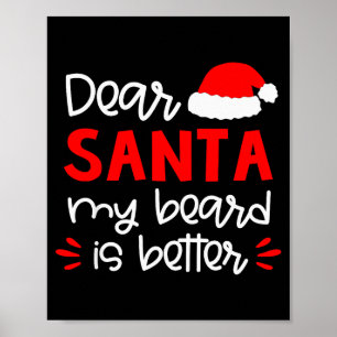 Dear Santa Shirt Funny Matching Family Christmas P Poster