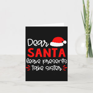 Dear Santa Shirt Siblings Matching Family Christma Card