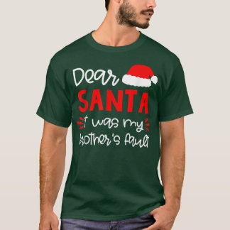 Dear Santa Siblings Matching Family Christmas Paj T-Shirt