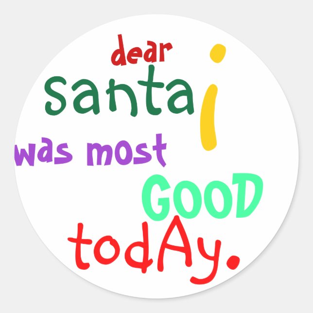 Dear Santa Stickers (Front)