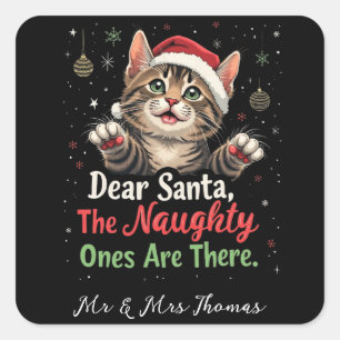Dear Santa, They Are the Naughty Ones Funny Square Sticker