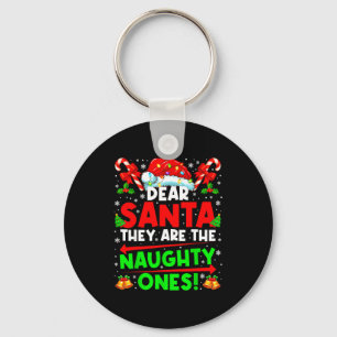 Dear Santa They Are The Naugthty One Christmas Xma Key Ring