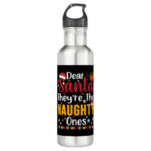 Dear Santa They're The Naughty Ones 710 Ml Water Bottle