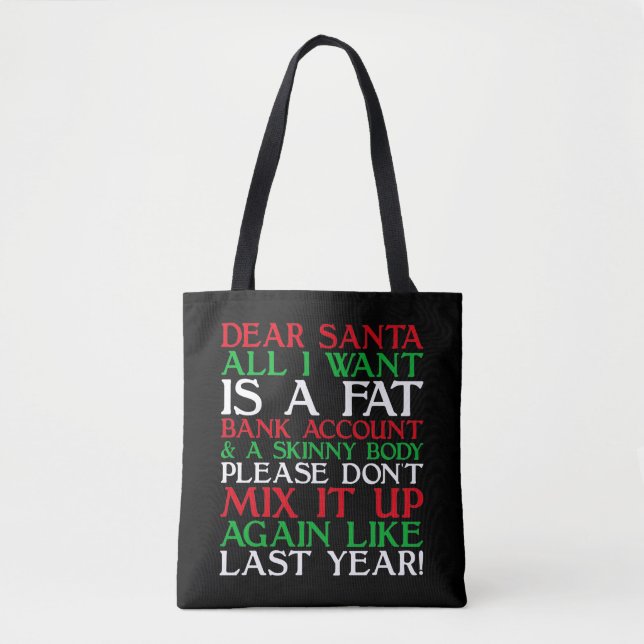 Dear Santa Tote Bag (Front)