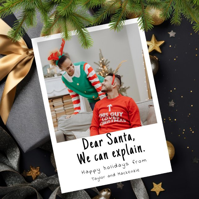 Dear Santa We Can Explain Christmas Photo Holiday Card (Dear Santa We Can Explain Christmas Photo Holiday Card by Ricaso. A fun photo card for all ages)