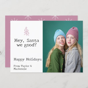 Dear Santa we good Christmas Personalised Holiday Card