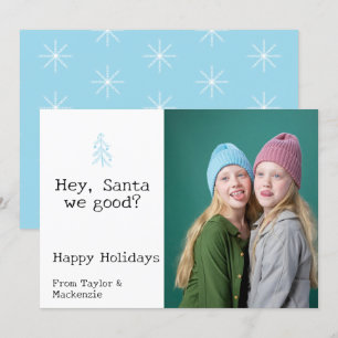 Dear Santa we good Christmas Personalised Holiday Card
