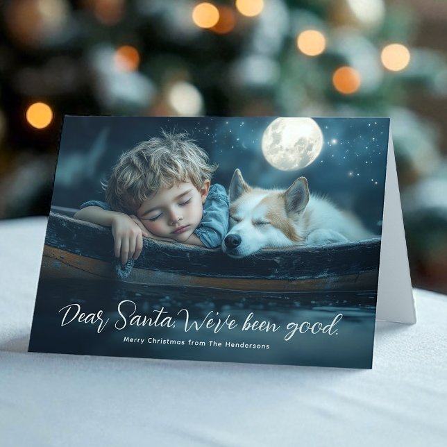 Dear Santa We've Been Good Family Photo  Holiday Card (Creator Uploaded)