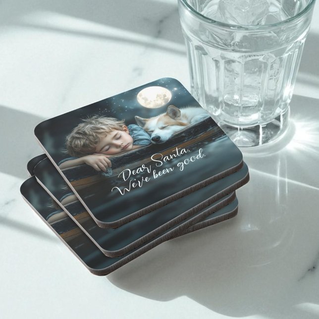 Dear Santa We've Been Good Holiday Photo Coaster (Creator Uploaded)