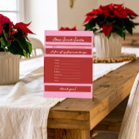 Dear Secret Santa gift Cabana Pink Stripe Preppy