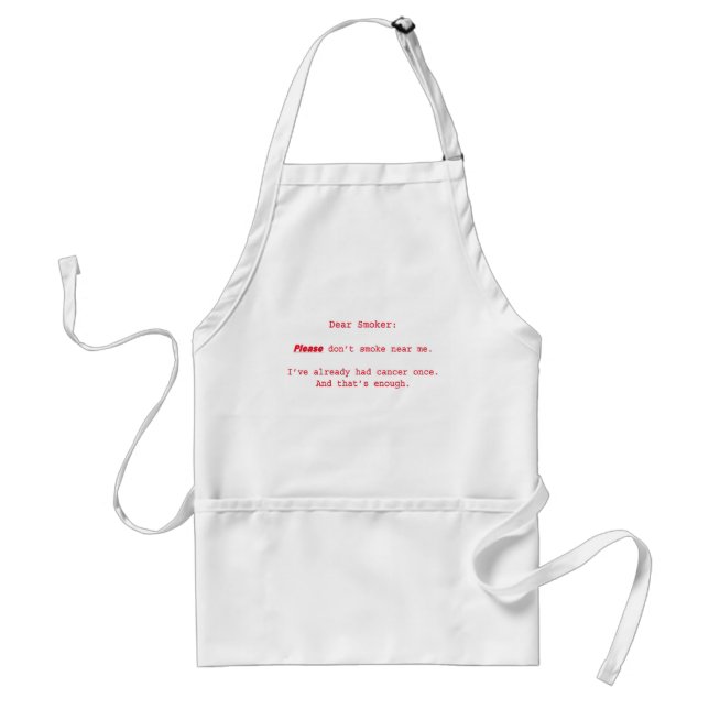 Dear Smoker Standard Apron (Front)