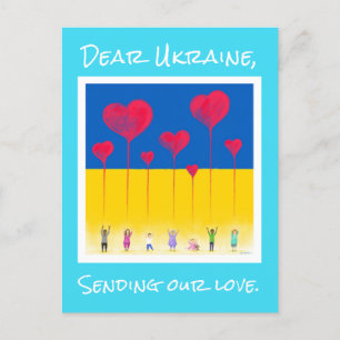 Dear Ukraine Sending Our Love Postcard