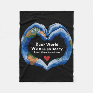 Dear World  Fleece Blanket