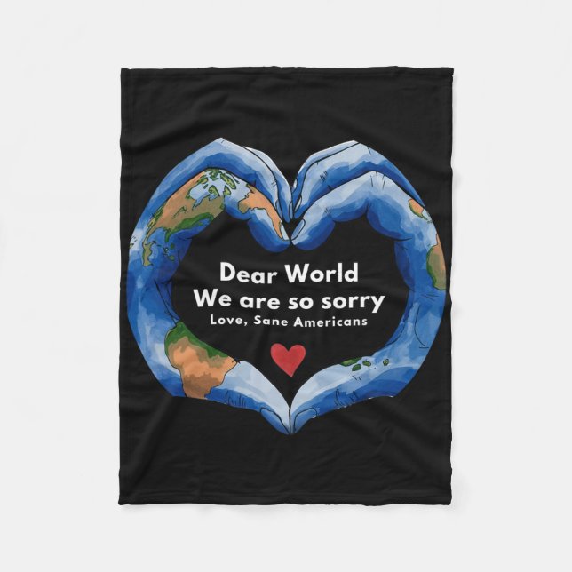 Dear World  Fleece Blanket (Front)
