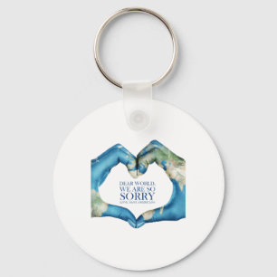 Dear World Were Sorry Vintage Key Ring