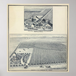 Deardorff and Centennial Vineyards, California Poster