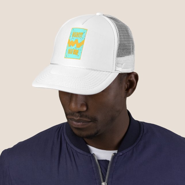 Dearest Dad Bear fun design med blue mustard colou Trucker Hat (In Situ)