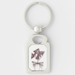 Death Abstract Watercolor Art Key Ring