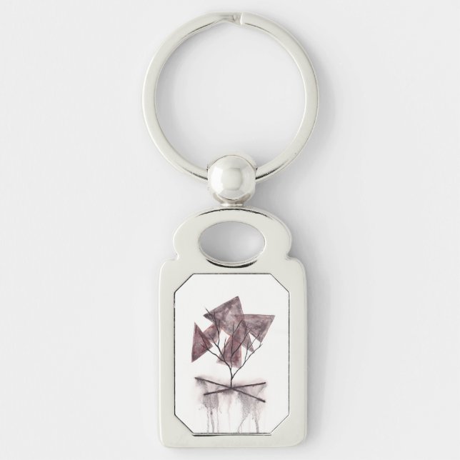 Death Abstract Watercolor Art Key Ring (Front)
