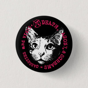 Death, Agony, & Screams Cassettes and Vinyl 3 Cm Round Badge