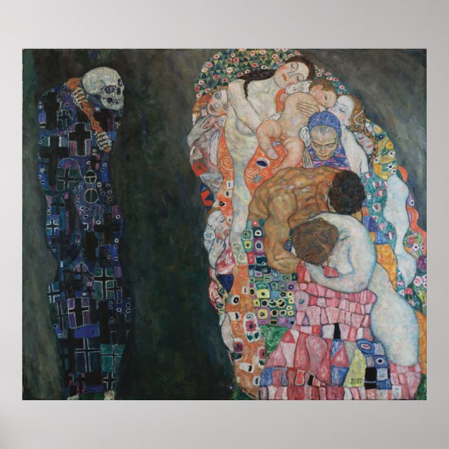 Death and Life by Gustav Klimt Poster (Front)