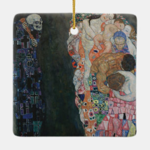 Death and Life by Gustav Klimt Vintage Art Nouveau Ceramic Ornament