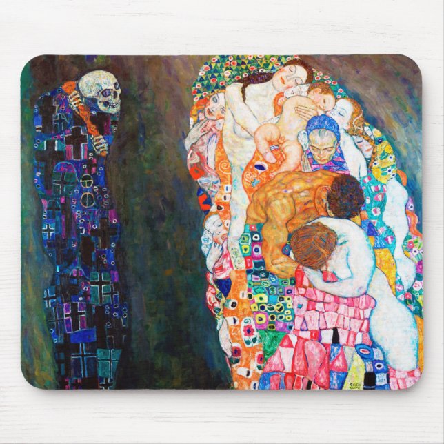Death and Life, Gustav Klimt Mouse Pad (Front)