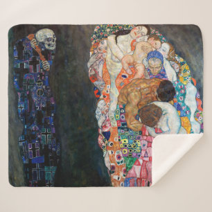 Death and Life   Gustav Klimt   Sherpa Blanket