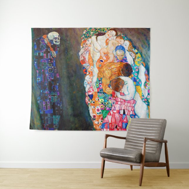 Death and Life, Gustav Klimt Tapestry (In Situ (Horizontal))
