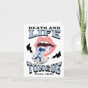 Death And Life Tongue Christian  Card