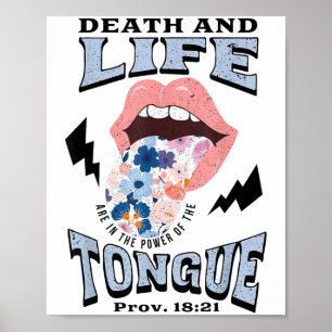 Death And Life Tongue Christian Poster