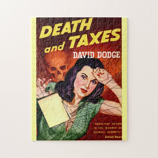 DEATH AND TAXES - Tax Day Humour - Jigsaw Puzzle (Vertical)