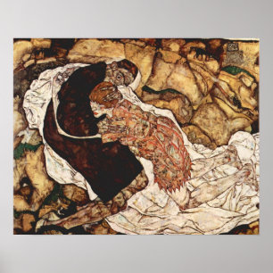 Death And The Maiden by Egon Schiele Poster