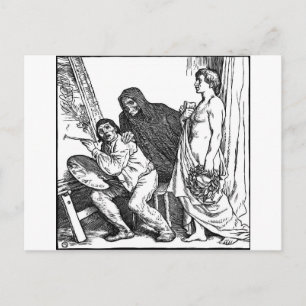 Death and the Painter postcard