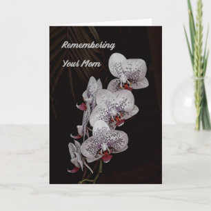 Death Anniversary Card for Mum with Orchids
