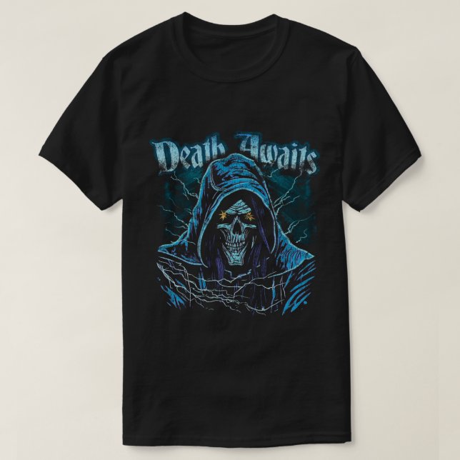 Death Awaits Grim T-Shirt (Design Front)