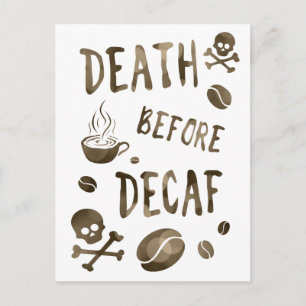 death before decaf bokeh postcard